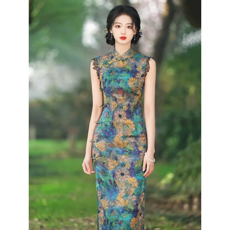 2026 Summer Republic of China Style Floral Qipao Waist Tight New Chinese Daily Dress
2026 Summer Republic of China Style Floral Qipao Waist Tight New Chinese Daily Dress