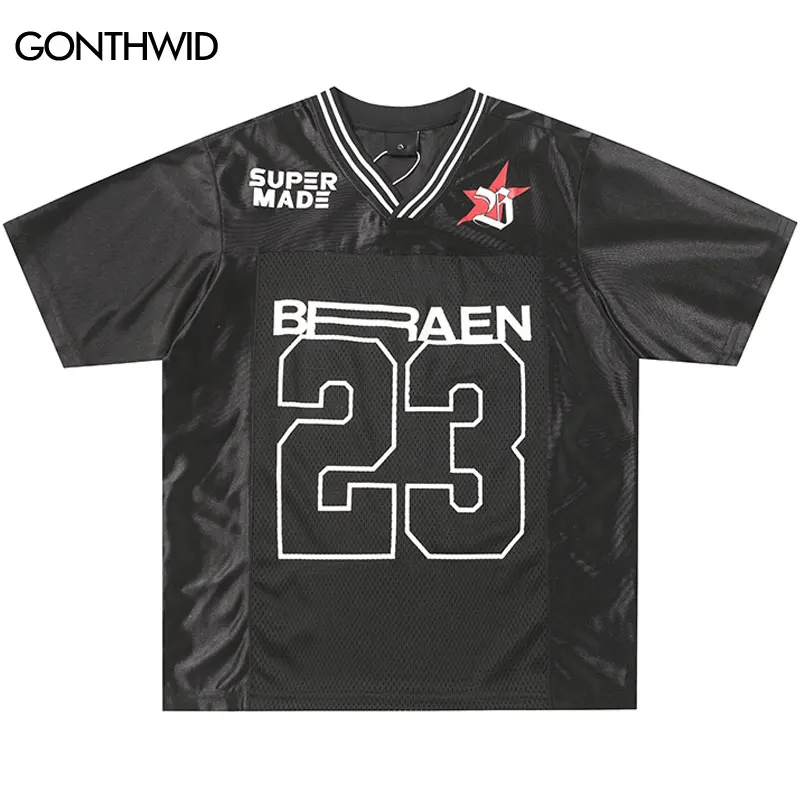 Vintage Mesh Jersey T-Shirt Y2K Graphic Printed Patchwork Sport Tshirt Streetwear Harajuku Hip Hop Casual Baggy Summer Top Tee
Vintage Mesh Jersey T-Shirt Y2K Graphic Printed Patchwork Sport Tshirt Streetwear Harajuku Hip Hop Casual Baggy Summer Top Tee
