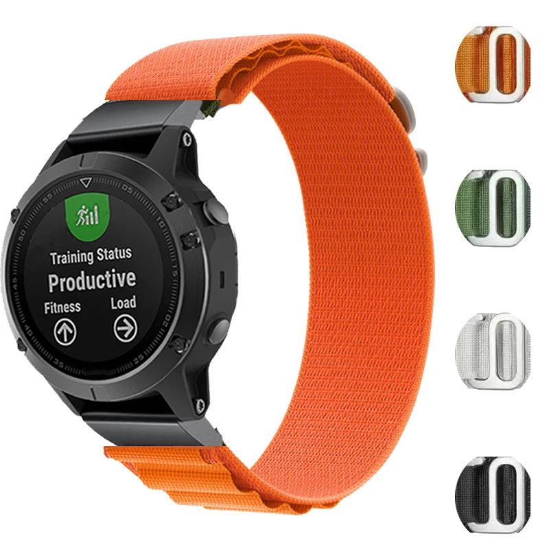 20 22 26MM Nylon Alpine Strap for Garmin Fenix 7 6X 6 Pro Fenix 5 Plus Pioneer 945 wrist QuickFit bracelet replacement
20 22 26MM Nylon Alpine Strap for Garmin Fenix 7 6X 6 Pro Fenix 5 Plus Pioneer 945 wrist QuickFit bracelet replacement