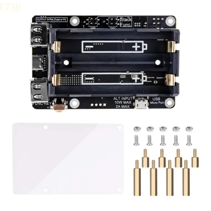 U75B UPS With RTCs Coulometer Power Supply for RaspberryPi 3B/3B+/4B Development
U75B UPS With RTCs Coulometer Power Supply for RaspberryPi 3B/3B+/4B Development