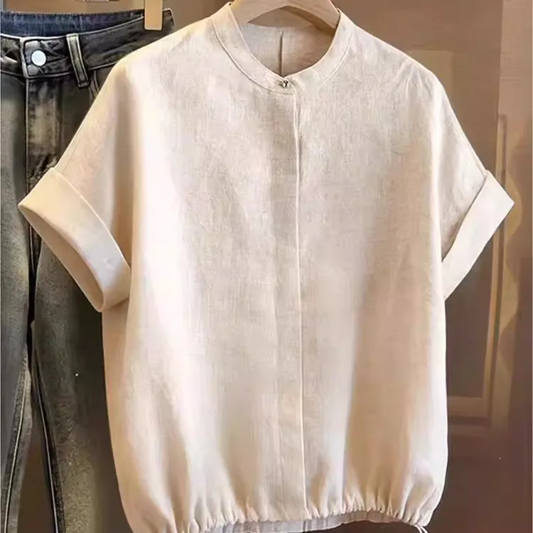 Summer Men's Loose Fit round Neck Short Sleeve Shirt Vintage Style Comfortable Breathable Polyester Fiber Skin-Friendly Shirt
Summer Men's Loose Fit round Neck Short Sleeve Shirt Vintage Style Comfortable Breathable Polyester Fiber Skin-Friendly Shirt