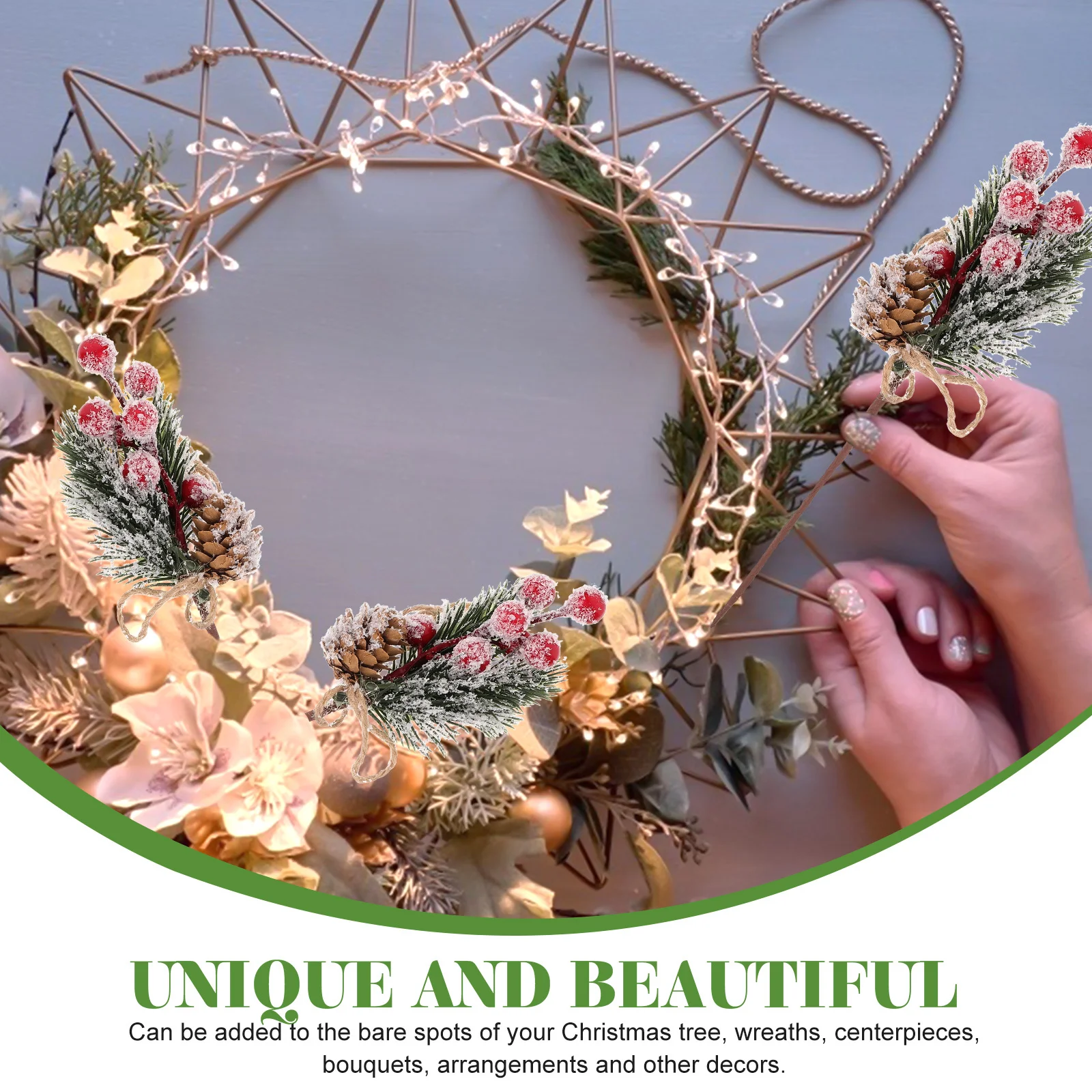 10Pcs Decorative Artificial Pine Picks Stimulation Berry Pine Needles Red Berries Christmas Flower Arrangements Wreaths Holiday
10Pcs Decorative Artificial Pine Picks Stimulation Berry Pine Needles Red Berries Christmas Flower Arrangements Wreaths Holiday