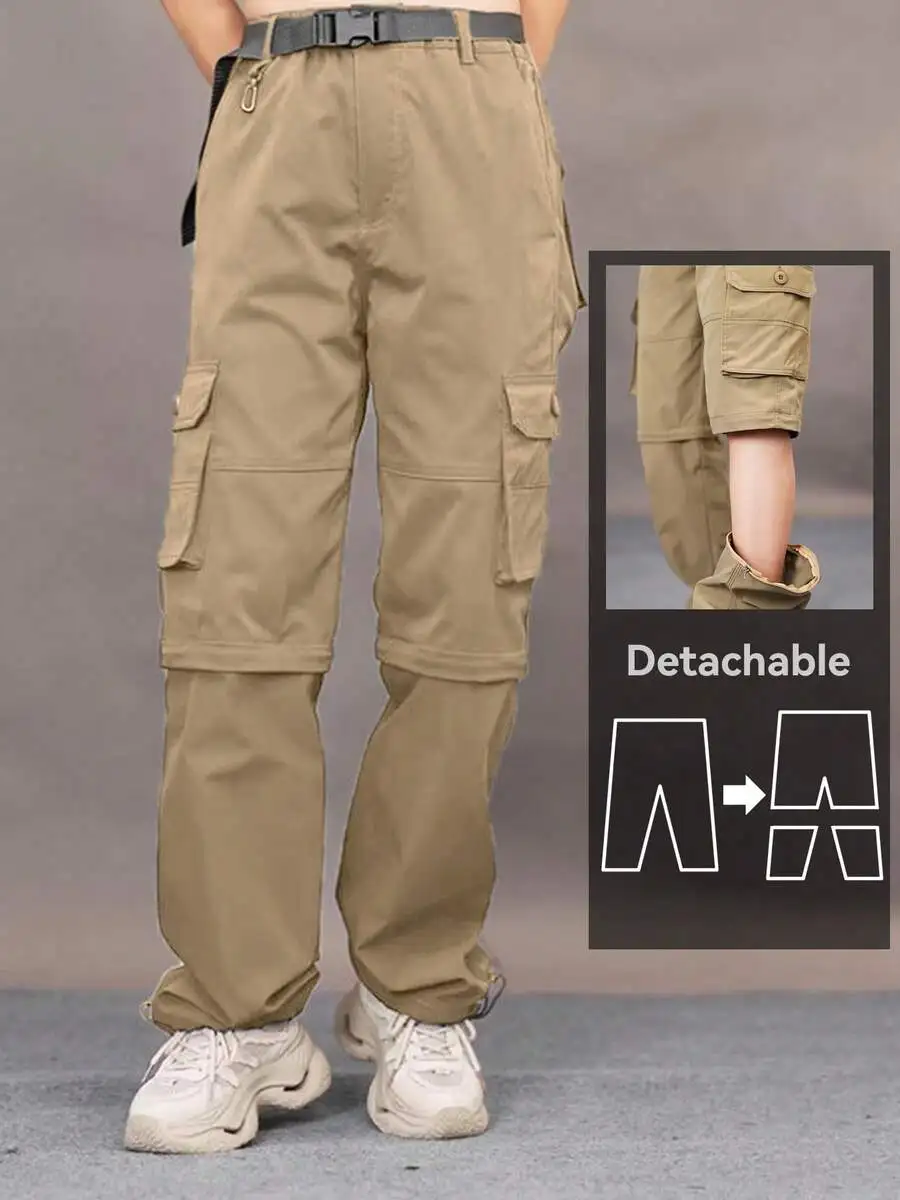 Detachable Cargo Pants For Men Loose Straight Leg Work Pants With Multiple Pockets
Detachable Cargo Pants For Men Loose Straight Leg Work Pants With Multiple Pockets