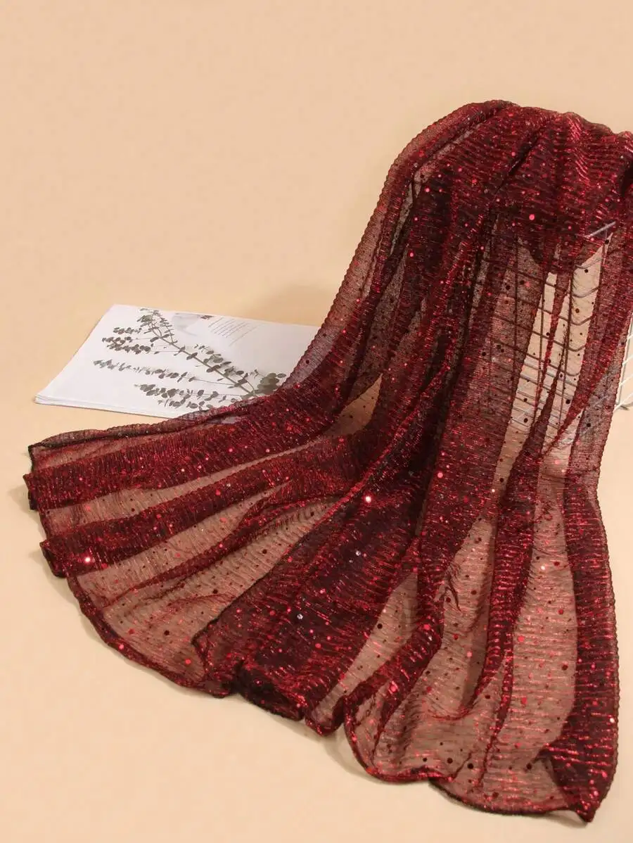 Womens Lightweight Sequin Scarf Shawl Wrap For Beach Party Daily Use
Womens Lightweight Sequin Scarf Shawl Wrap For Beach Party Daily Use