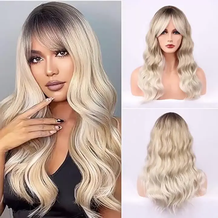 wig blond wig curly wavy straight eight-character bangs dyed headgear simulation long straight hair
wig blond wig curly wavy straight eight-character bangs dyed headgear simulation long straight hair