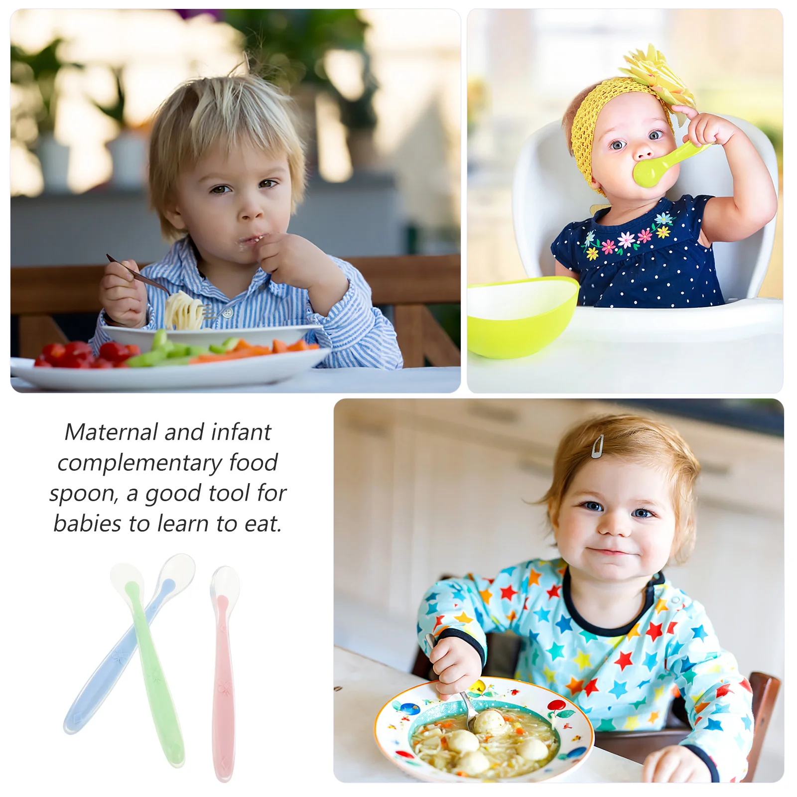 3pcs Silicone Baby Spoon Infant Feeding Spoon Soft Gel Kids Spoons for Toddler Milk Puree Rice Cereal Easy Wash Safe Mouth Baby
3pcs Silicone Baby Spoon Infant Feeding Spoon Soft Gel Kids Spoons for Toddler Milk Puree Rice Cereal Easy Wash Safe Mouth Baby