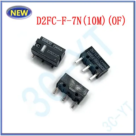 2Pcs New Mouse Micro Switch D2FC-F-7N(10M)(OF) Button Suitable For 20M 50M Steelseries Sensei310 Logitech G102 GPRO G302 Mouse