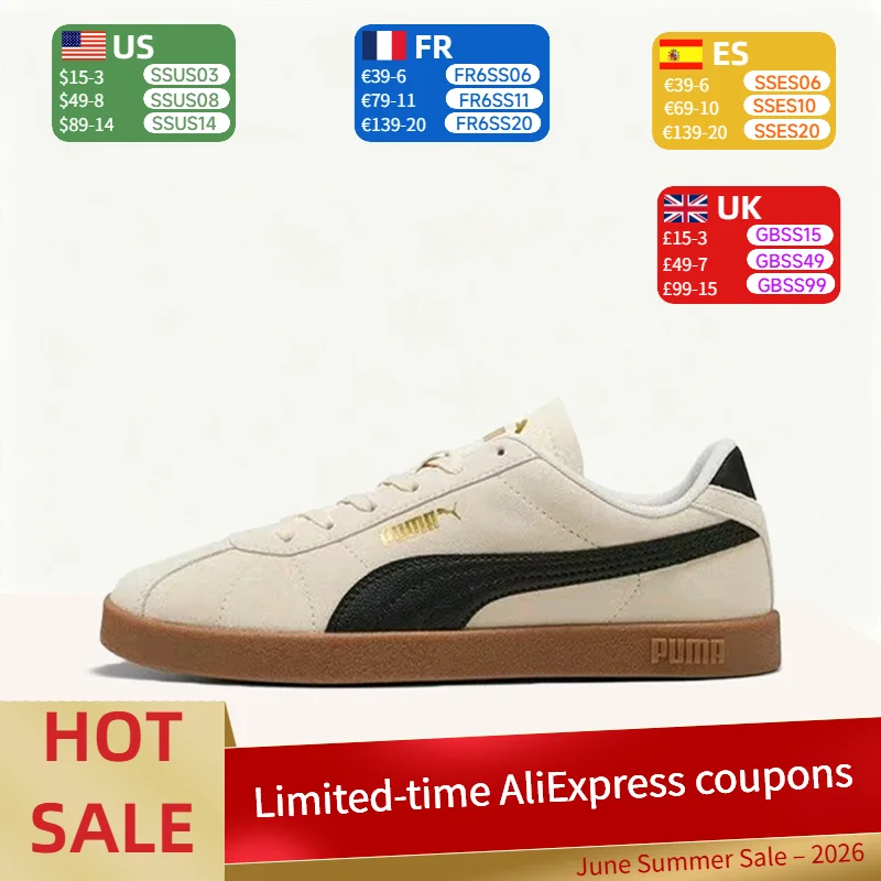 Puma Club NL T2 Non-slip, lightweight, breathable, supportive, and snug-fitting low-top sneakers (Unisex) in Off-White 397444-07
Puma Club NL T2 Non-slip, lightweight, breathable, supportive, and snug-fitting low-top sneakers (Unisex) in Off-White 397444-07