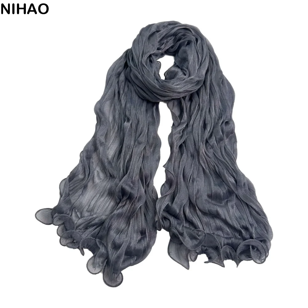 Fashion Solid Color Shiny Bubble Crepe Hijab Long Thin Africa Headband Breathable Sunscreen Islamic Turban Women Women
Fashion Solid Color Shiny Bubble Crepe Hijab Long Thin Africa Headband Breathable Sunscreen Islamic Turban Women Women