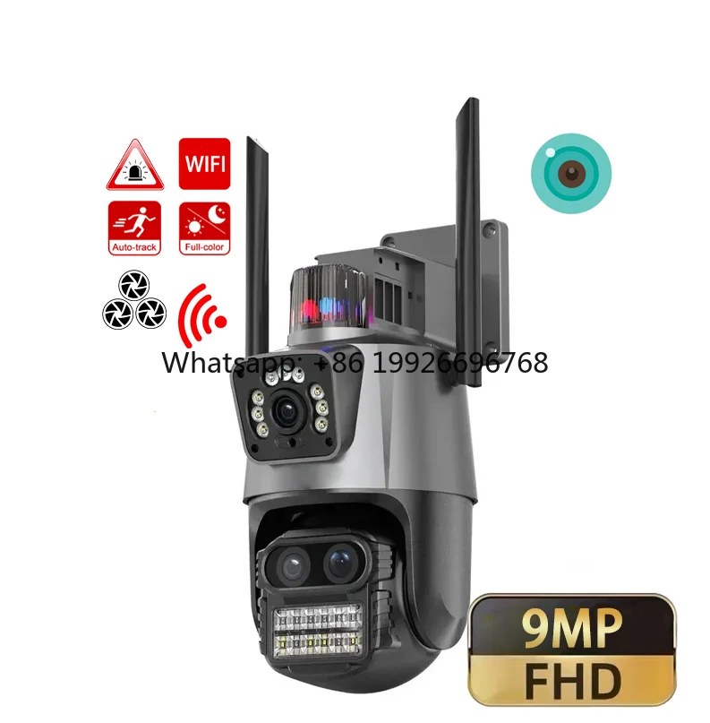 Dual Lens IP66 Waterproof 4K/8K 10X Wireless WIFI PTZ Network Camera Two-Way Audio Wide Angle Built-In Mic Speaker Night Vision
Dual Lens IP66 Waterproof 4K/8K 10X Wireless WIFI PTZ Network Camera Two-Way Audio Wide Angle Built-In Mic Speaker Night Vision