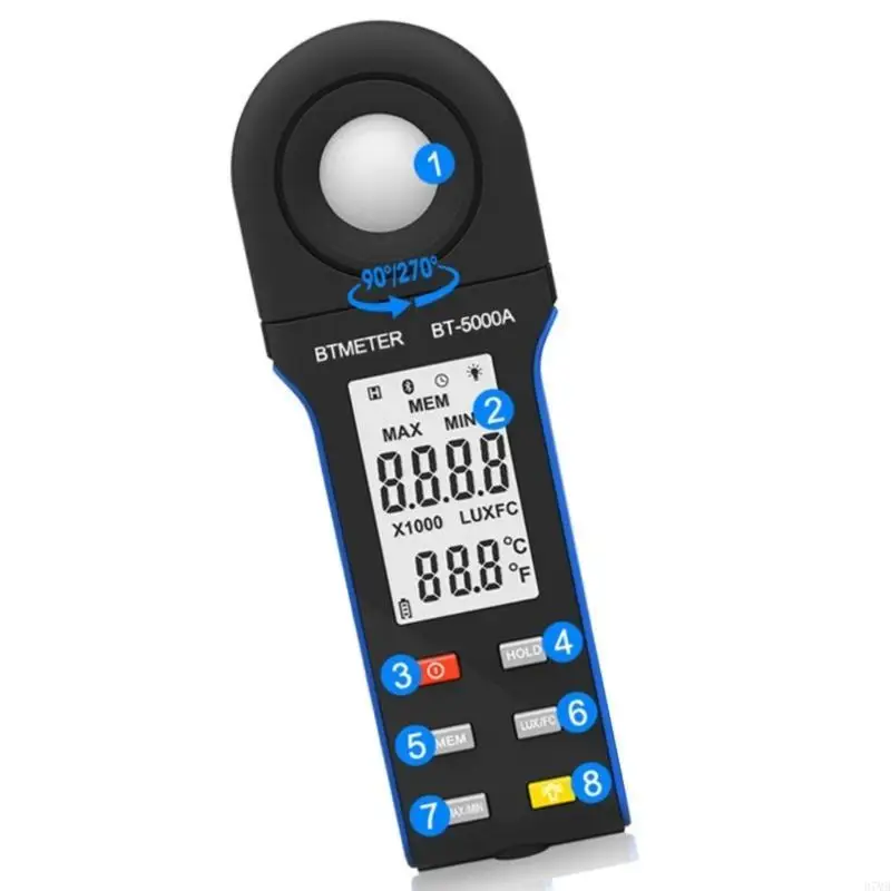 37MB Advanced Illuminance Meter Digital Light Luxmeter With Wireless Connectivities & High Precise Sensors Indoor Outdoor Use
37MB Advanced Illuminance Meter Digital Light Luxmeter With Wireless Connectivities & High Precise Sensors Indoor Outdoor Use