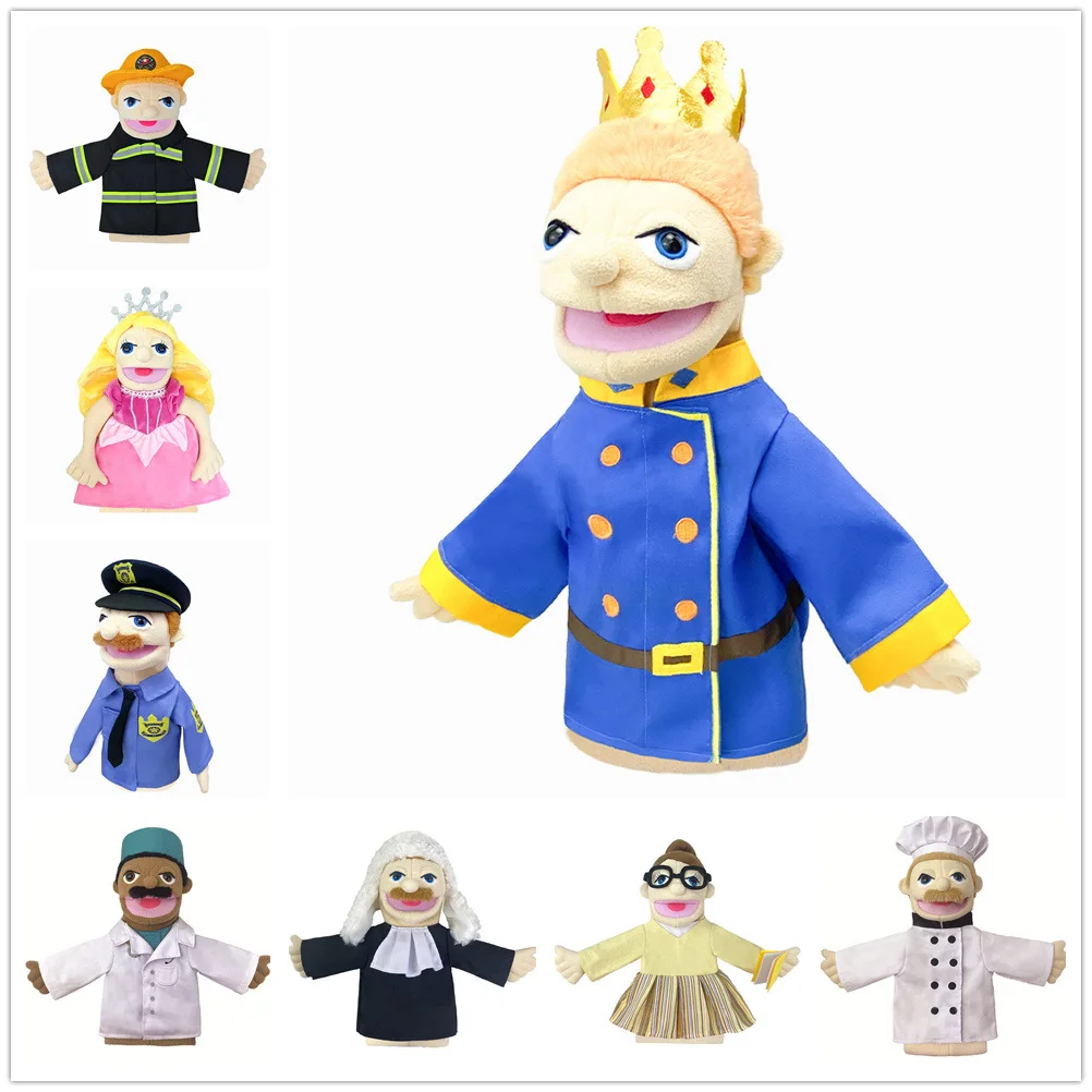 Profession Puppet Cartoon Professional Series Plush Toy Job Doctor Teacher Worker Famer Police Cosplay Kindgarten Role Play Gift
Profession Puppet Cartoon Professional Series Plush Toy Job Doctor Teacher Worker Famer Police Cosplay Kindgarten Role Play Gift