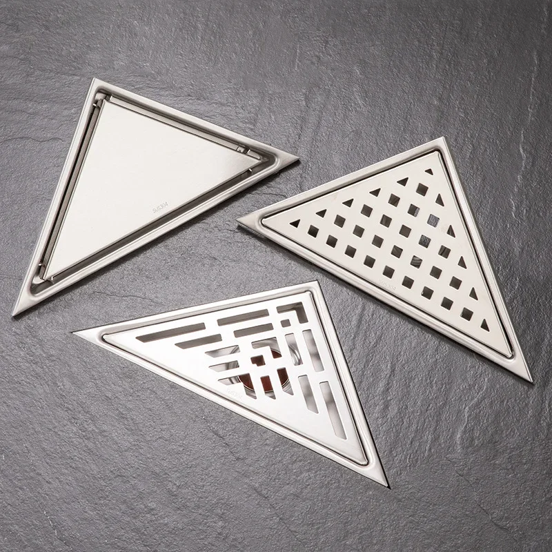 Triangular Anti-odor Invisible Floor Drain Same Floor Side Drainage Floor Drain Stainless Steel Bathroom Large Displacement
Triangular Anti-odor Invisible Floor Drain Same Floor Side Drainage Floor Drain Stainless Steel Bathroom Large Displacement