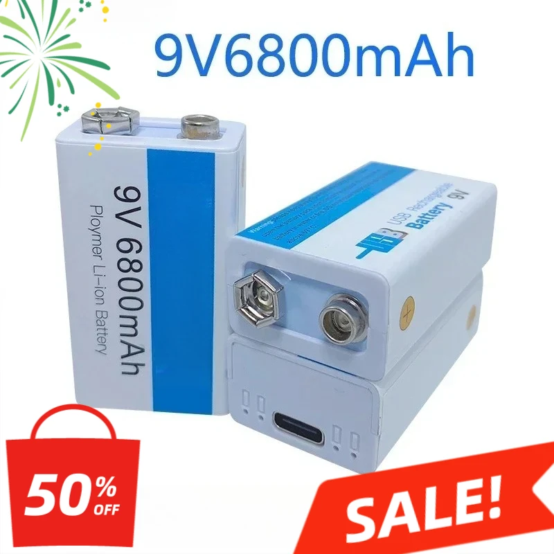 9V 6800mAh Li-ion Rechargeable Battery Micro USB Batteries 9 V Lithium for Multimeter Microphone Toy Remote Control KTV Use
9V 6800mAh Li-ion Rechargeable Battery Micro USB Batteries 9 V Lithium for Multimeter Microphone Toy Remote Control KTV Use