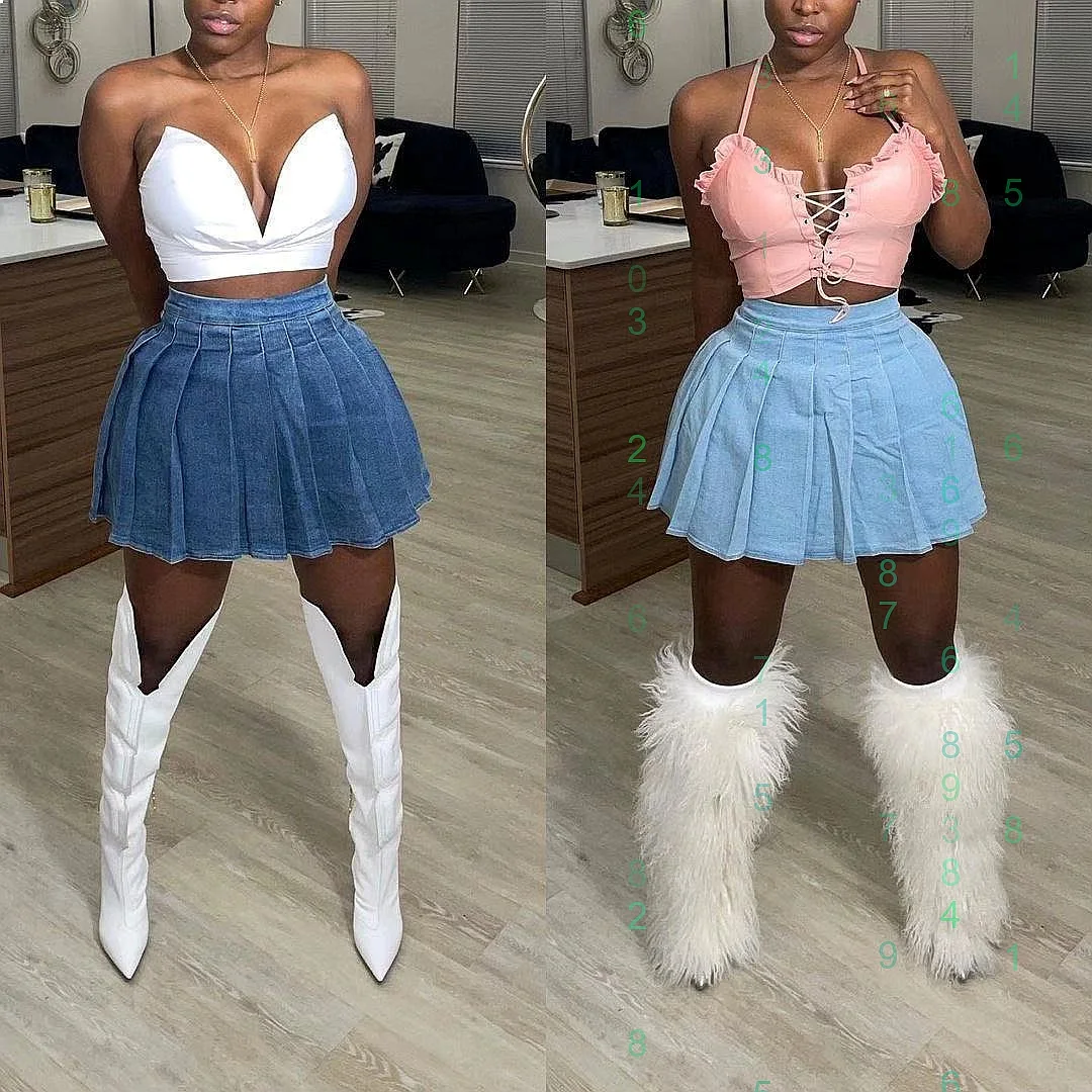 Denim Skirt Pleated Skirt Fashion Spring Summer Casual Denim Skirts Women Matching Set Overall Jumpsuit
Denim Skirt Pleated Skirt Fashion Spring Summer Casual Denim Skirts Women Matching Set Overall Jumpsuit