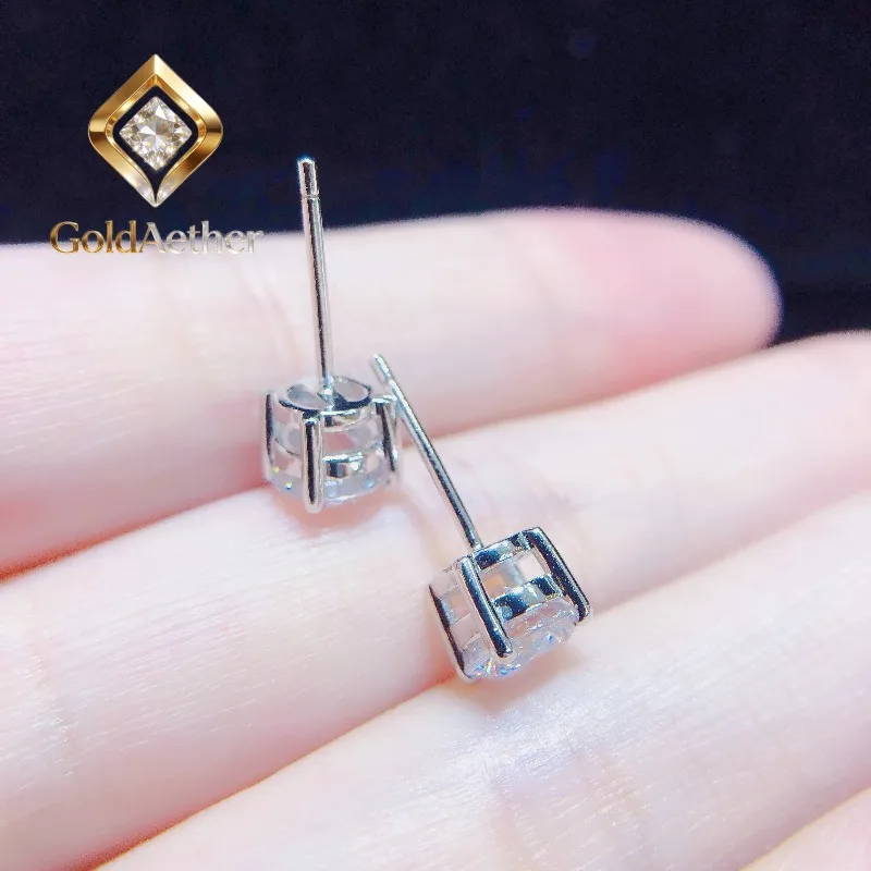 GoldNouveau 0.3,0.5.1.2Ct/each 4.0,5.0,6.5,8.0mm D Color VVS1 Moissanite Earring Stud Earrings PT950 4 Prongs Solitaire Earrings
GoldNouveau 0.3,0.5.1.2Ct/each 4.0,5.0,6.5,8.0mm D Color VVS1 Moissanite Earring Stud Earrings PT950 4 Prongs Solitaire Earrings