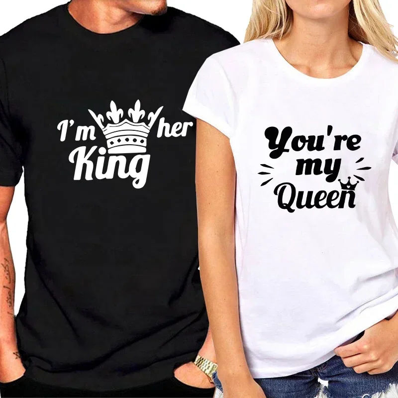 2024 Summer Men Women 100% Cotton T-shirts King Queen Printed O-Neck Short Sleeve Tee Shirt Casual Clothes Top Tee
2024 Summer Men Women 100% Cotton T-shirts King Queen Printed O-Neck Short Sleeve Tee Shirt Casual Clothes Top Tee