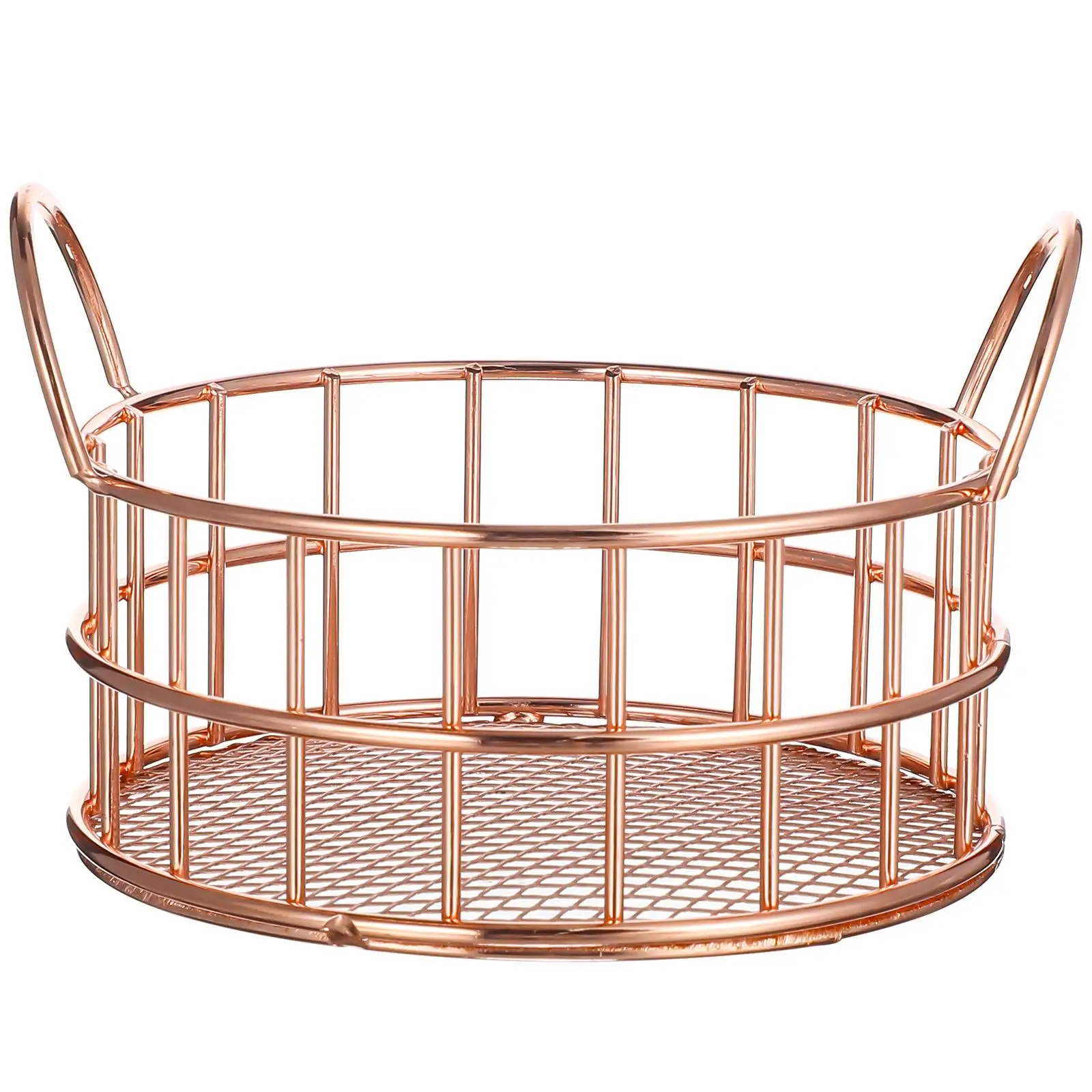 Wrought Iron Storage Basket Rose Gold Desktop ganizer for Cosmetics Snacks Sundries Home Office Bedroom Room Metal
Wrought Iron Storage Basket Rose Gold Desktop ganizer for Cosmetics Snacks Sundries Home Office Bedroom Room Metal