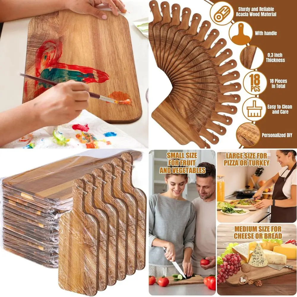 Acacia Wood Charcuterie Set, 18-Piece with Handles, 15x7 Inch, Ideal for Kitchen & Mother's Day Gifts
Acacia Wood Charcuterie Set, 18-Piece with Handles, 15x7 Inch, Ideal for Kitchen & Mother's Day Gifts
