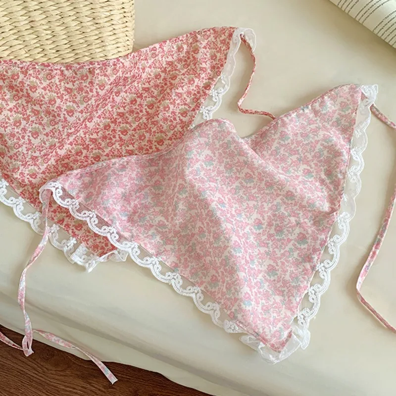 Sweet Floral Lace Edge Triangle Headscarf Pastoral Style Soft Square Scarf Hair Tie Neck Wrap Daily Hair Accessories for Girls
Sweet Floral Lace Edge Triangle Headscarf Pastoral Style Soft Square Scarf Hair Tie Neck Wrap Daily Hair Accessories for Girls