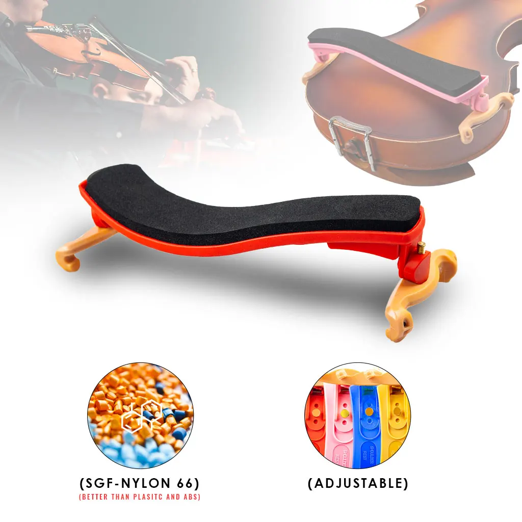 Adjustable Universal Type Nylon Violin Shoulder Rest EVA Padded Sponge For 1/8 & 1/4 1/2 & 3/4 4/4 Fiddle Violin Accessories-Red
Adjustable Universal Type Nylon Violin Shoulder Rest EVA Padded Sponge For 1/8 & 1/4 1/2 & 3/4 4/4 Fiddle Violin Accessories-Red