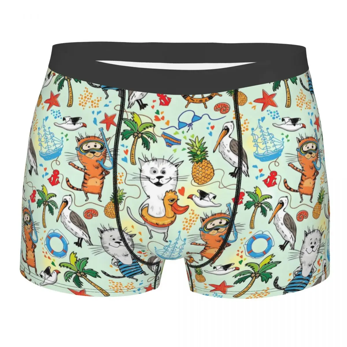 Мужские шорты-боксеры с принтом, нижнее белье
Мужские шорты-боксеры с принтом, нижнее белье