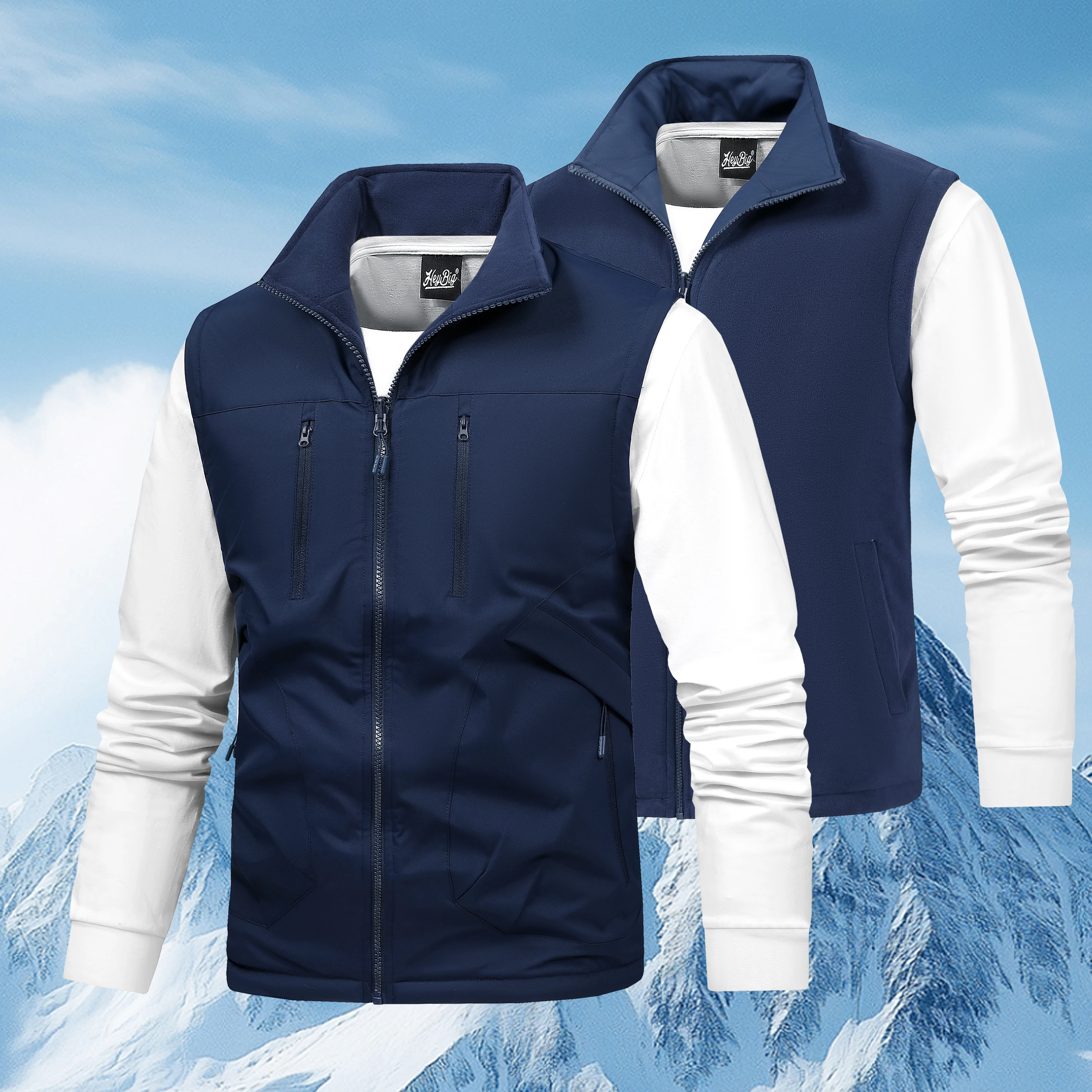 Men'S Reversible Vest for Autumn And Winter Outdoor Sports, with a Sleeveless Design, Warm And Thickened, Windproof, And Cozy
Men'S Reversible Vest for Autumn And Winter Outdoor Sports, with a Sleeveless Design, Warm And Thickened, Windproof, And Cozy