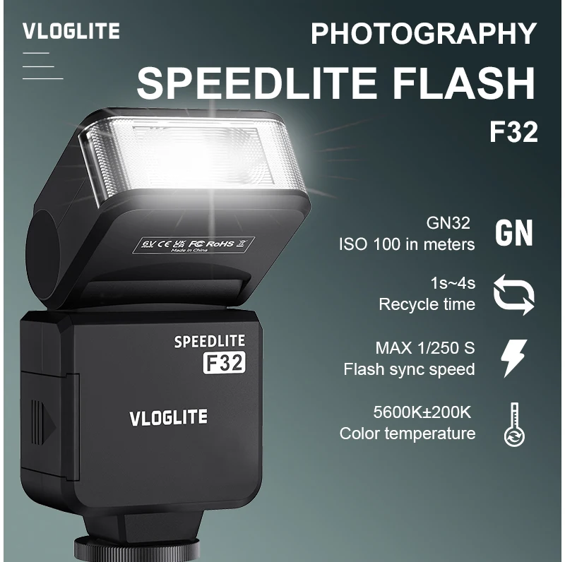 VLOGLITE F34 Mini Camera Flash Speedlite for Fuji/Sony/Nikon/Canon/Olympus/Pentax,Digital Film DSLR Cameras,Hot Shoe Flash Light
VLOGLITE F34 Mini Camera Flash Speedlite for Fuji/Sony/Nikon/Canon/Olympus/Pentax,Digital Film DSLR Cameras,Hot Shoe Flash Light