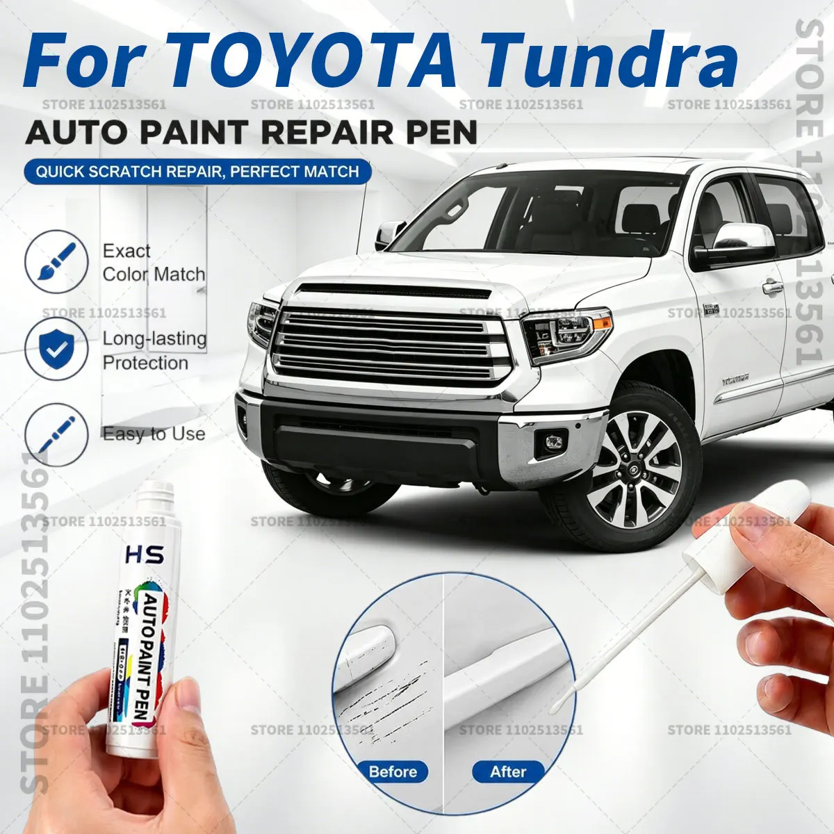 For TOYOTA Tundra Automotive Touch Up Paint Pen Car Paint Scratch Remover Quick Dry Repair Brush for Vehicle Paint black White
For TOYOTA Tundra Automotive Touch Up Paint Pen Car Paint Scratch Remover Quick Dry Repair Brush for Vehicle Paint black White