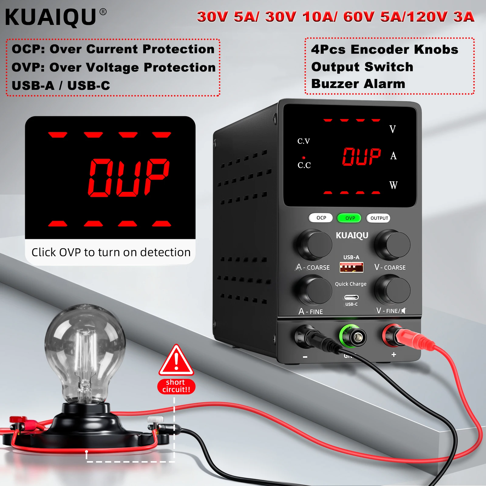 KUAIQU 30 В 10 А Регулируемый источник питания постоянного тока OCP OVP USB 60 В 5 А Цифровой настольный источник 120 В 3 А для анодирования теста по ремонту телефона
KUAIQU 30 В 10 А Регулируемый источник питания постоянного тока OCP OVP USB 60 В 5 А Цифровой настольный источник 120 В 3 А для анодирования теста по ремонту телефона