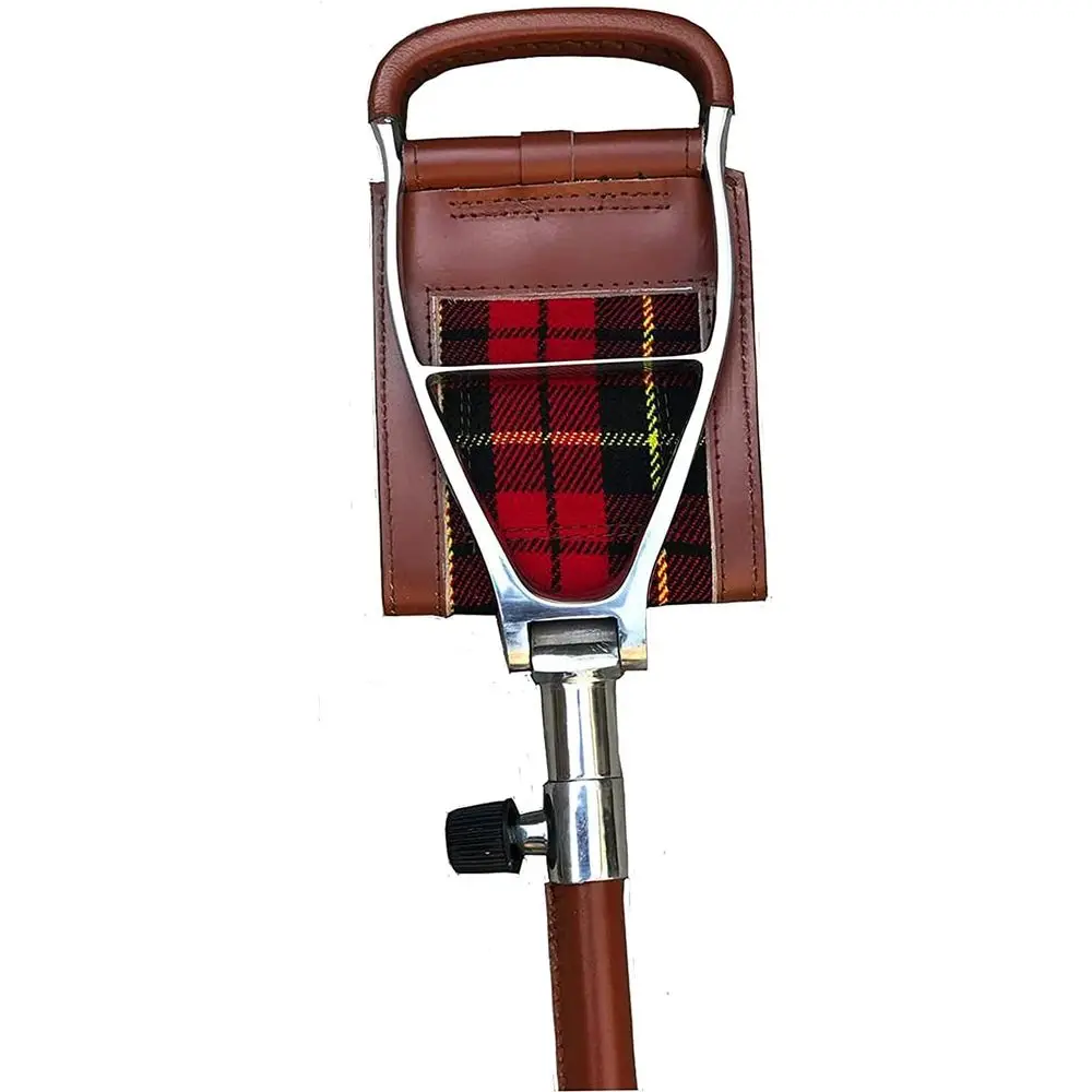 Adjustable Hunting Seat Stick with Brown Leather Chairs and Royal Stewart Tartan Insert
Adjustable Hunting Seat Stick with Brown Leather Chairs and Royal Stewart Tartan Insert