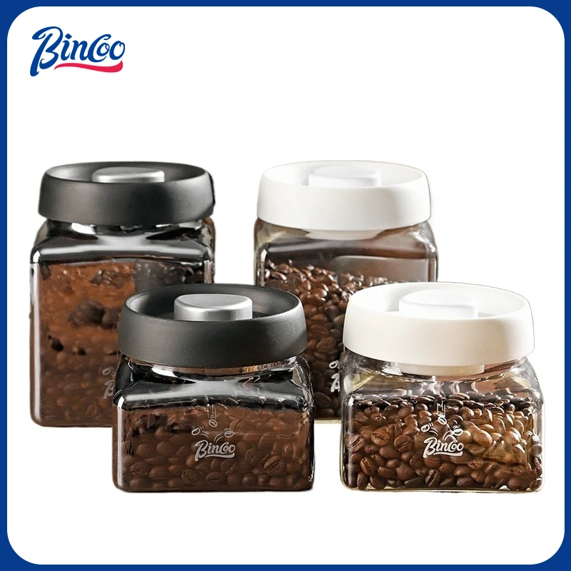 BINCOO Coffee Bean Storage Can Vacuum Sealed Tank Glass Storage Jar for Coffee Tea Large Capacity 600ML/1200ML
BINCOO Coffee Bean Storage Can Vacuum Sealed Tank Glass Storage Jar for Coffee Tea Large Capacity 600ML/1200ML