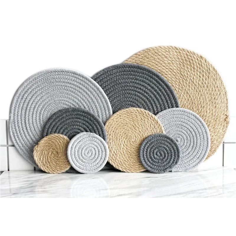 Cotton Coasters Linen Round Mats Set Insulation Coffee Pad Placemat For Dining Table Kitchen Home Decoration Accessories Modern
Cotton Coasters Linen Round Mats Set Insulation Coffee Pad Placemat For Dining Table Kitchen Home Decoration Accessories Modern
