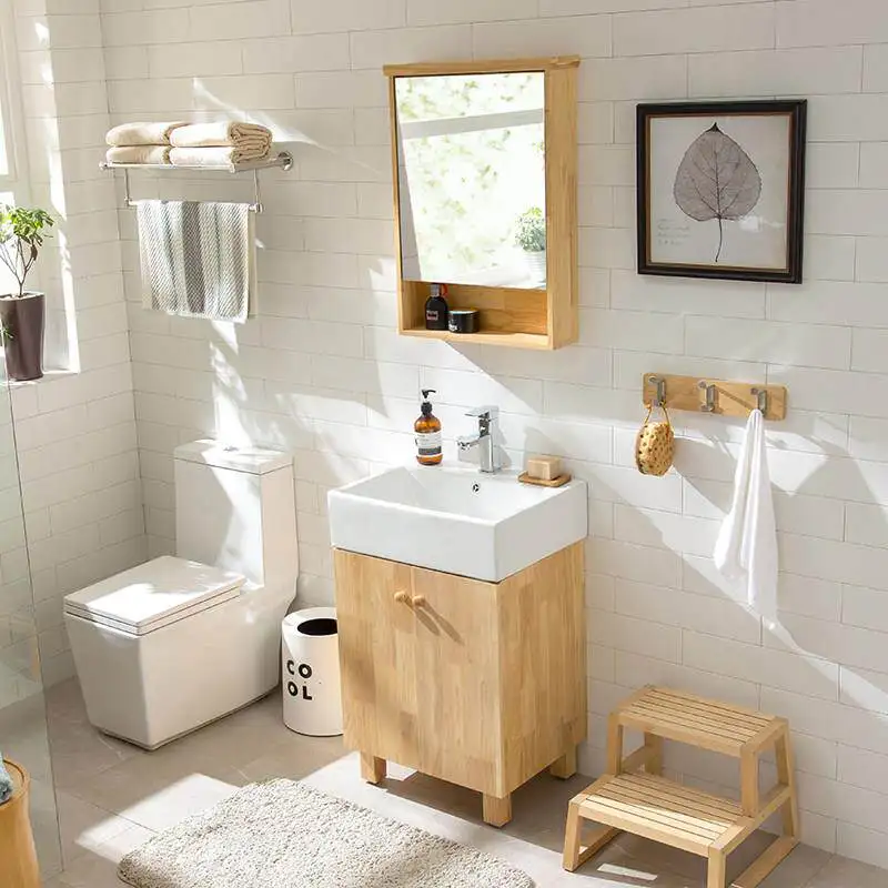 Made In China Modern Bathroom Cabinet Floor Standing Premium Solid Wood Bathroom Vanity With Single Sink
Made In China Modern Bathroom Cabinet Floor Standing Premium Solid Wood Bathroom Vanity With Single Sink