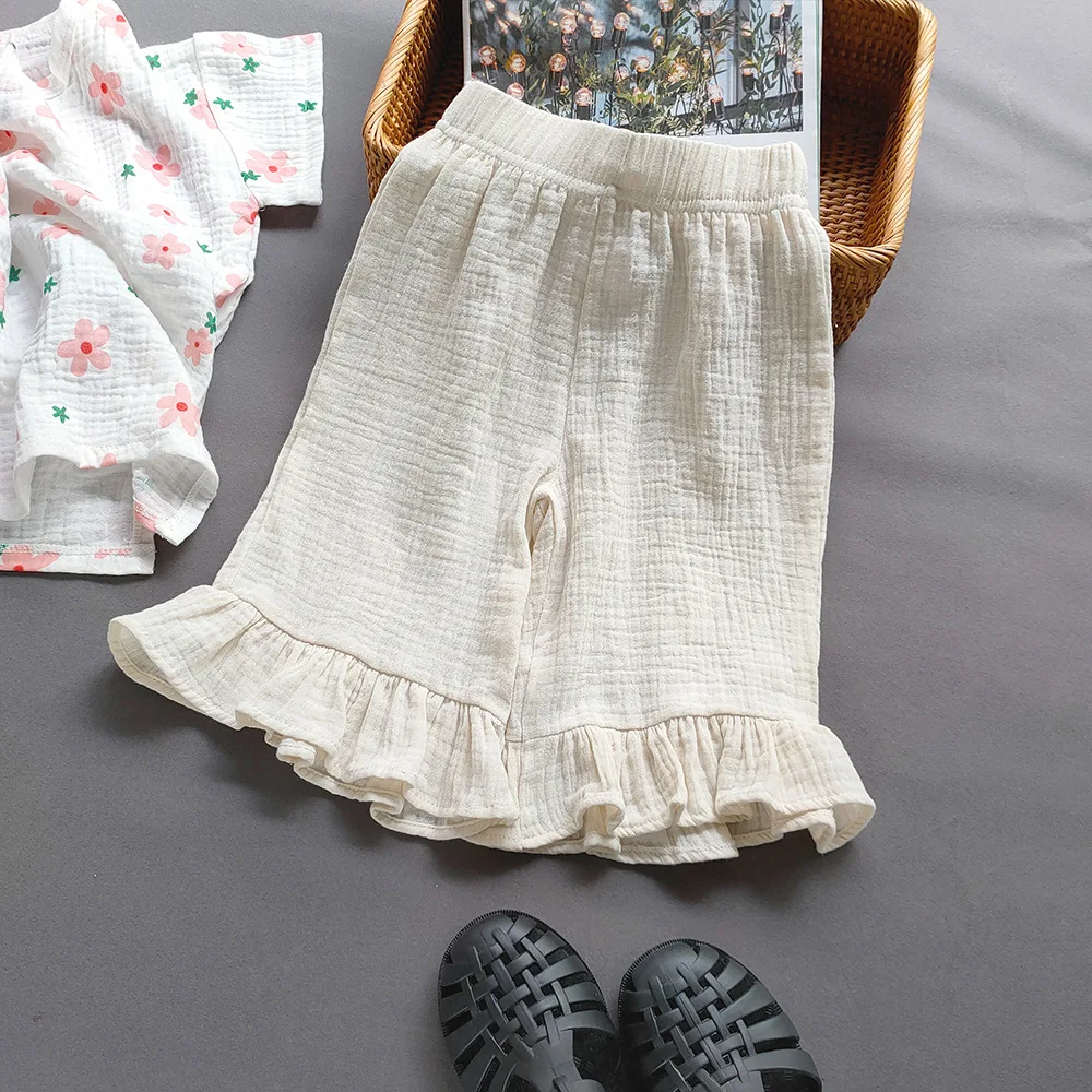 Children Capris Pants for Kids Toddler Girls Summer Casual Ruffled Flared Pants
Children Capris Pants for Kids Toddler Girls Summer Casual Ruffled Flared Pants