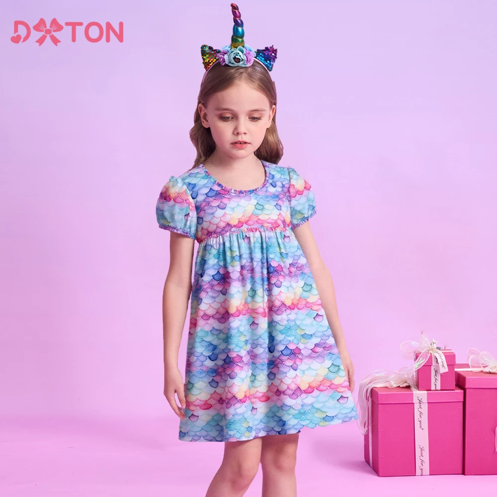 DXTON Short Sleeve Kids Girls Dresses Summer Children Holiday Dress Full Printed Toddler Daily Clothing Mermaid Casual Costumes
DXTON Short Sleeve Kids Girls Dresses Summer Children Holiday Dress Full Printed Toddler Daily Clothing Mermaid Casual Costumes