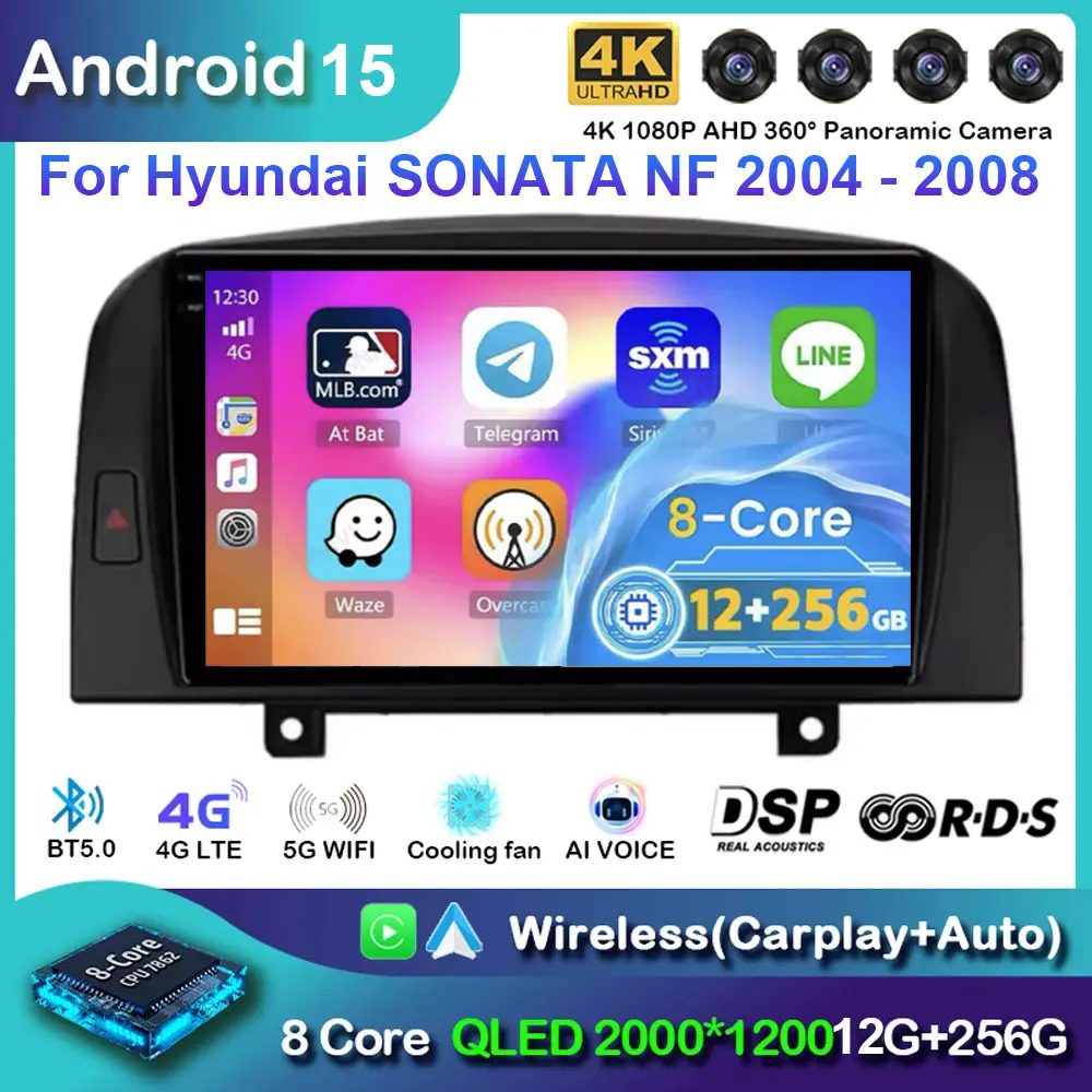 Android 15 For Hyundai Sonata NF 2004 - 2008 2K QLED Stereo Car Radio Multimedia Video Player GPS WIFI 4G CarPlay Navigation BT
Android 15 For Hyundai Sonata NF 2004 - 2008 2K QLED Stereo Car Radio Multimedia Video Player GPS WIFI 4G CarPlay Navigation BT