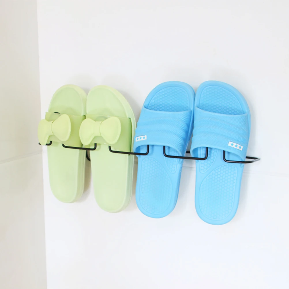 Wall Mount Shoe Rack Iron Shoe Organizer No Drill Adhesive Pad For Bathroom Shower Room Slipper Storage Rack Space Saving 
Wall Mount Shoe Rack Iron Shoe Organizer No Drill Adhesive Pad For Bathroom Shower Room Slipper Storage Rack Space Saving