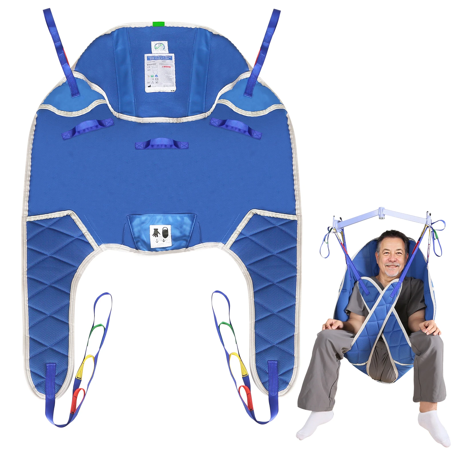 Ehucon Patient Lift Divided Leg Sling Highly Elastic Long Sit Spacer Sling,Bed Positioning and Lifting SWL500LBS for overweight
Ehucon Patient Lift Divided Leg Sling Highly Elastic Long Sit Spacer Sling,Bed Positioning and Lifting SWL500LBS for overweight