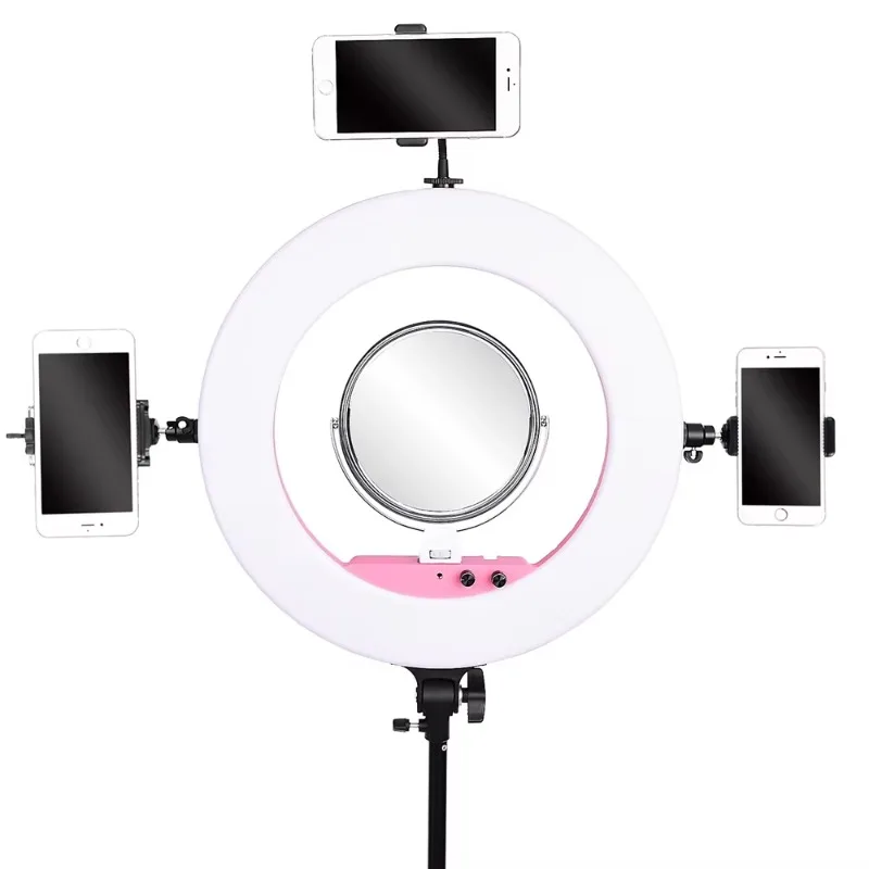 48W 3200-5800K 480pcs LED Ring Light with Stand for Phone
48W 3200-5800K 480pcs LED Ring Light with Stand for Phone