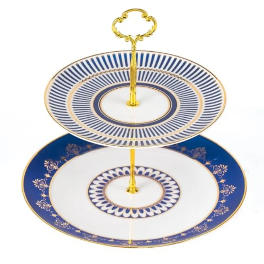 2-Tier Porcelain Cupcake Stand Serving Tray Dessert Plates Cake Fruit Candy Display Tower Reusable Pastry Platter for Wedding B
2-Tier Porcelain Cupcake Stand Serving Tray Dessert Plates Cake Fruit Candy Display Tower Reusable Pastry Platter for Wedding B