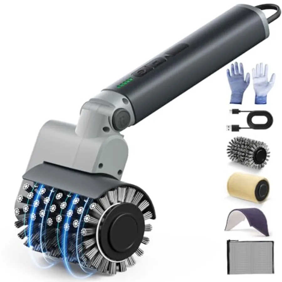 Electric Grill Brush for Outdoor Grill, 3-in-1 Kit Cordless Rotary Grill Cleaner with 3-Speed ControlandAngle Adjust, Safe for
Electric Grill Brush for Outdoor Grill, 3-in-1 Kit Cordless Rotary Grill Cleaner with 3-Speed ControlandAngle Adjust, Safe for