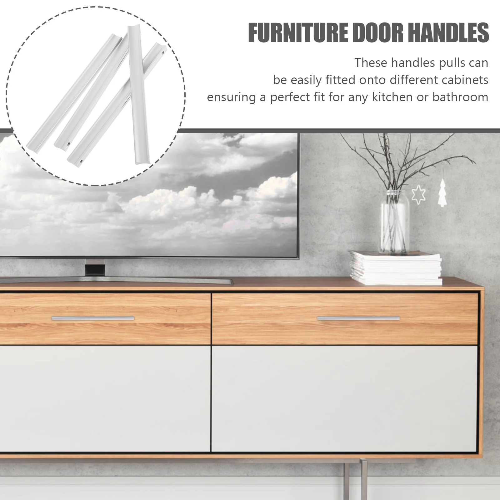 4Pcs High-End Smooth Kitchen Cabinet Handles Drawer Pulls Perfect Fit for Bathroom and Dresser Cabinet Hardware
4Pcs High-End Smooth Kitchen Cabinet Handles Drawer Pulls Perfect Fit for Bathroom and Dresser Cabinet Hardware