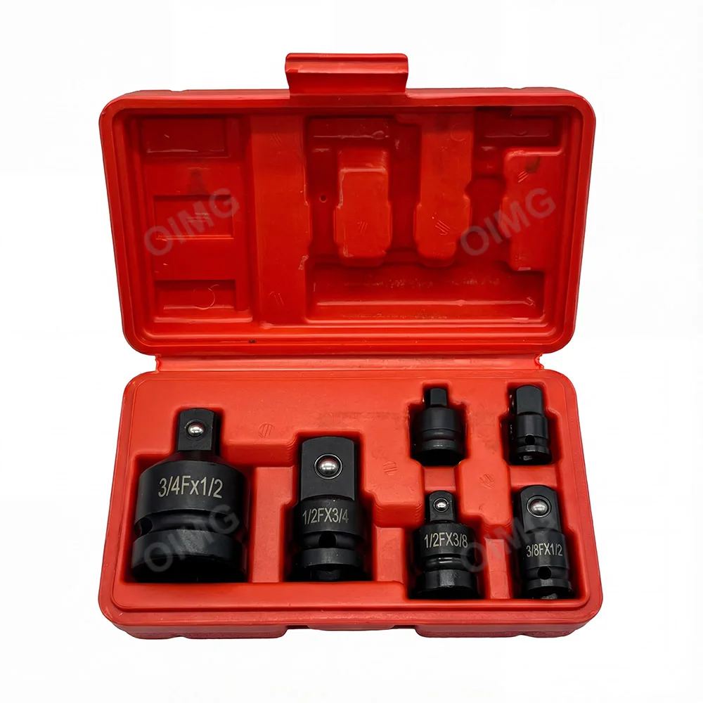 6pcs Impact Socket Adapter Reducer Set 1/4" 3/8" 1/2" 3/4" Drive Socket Wrench Adapter for Impact Driver Wrench Conversion
6pcs Impact Socket Adapter Reducer Set 1/4" 3/8" 1/2" 3/4" Drive Socket Wrench Adapter for Impact Driver Wrench Conversion