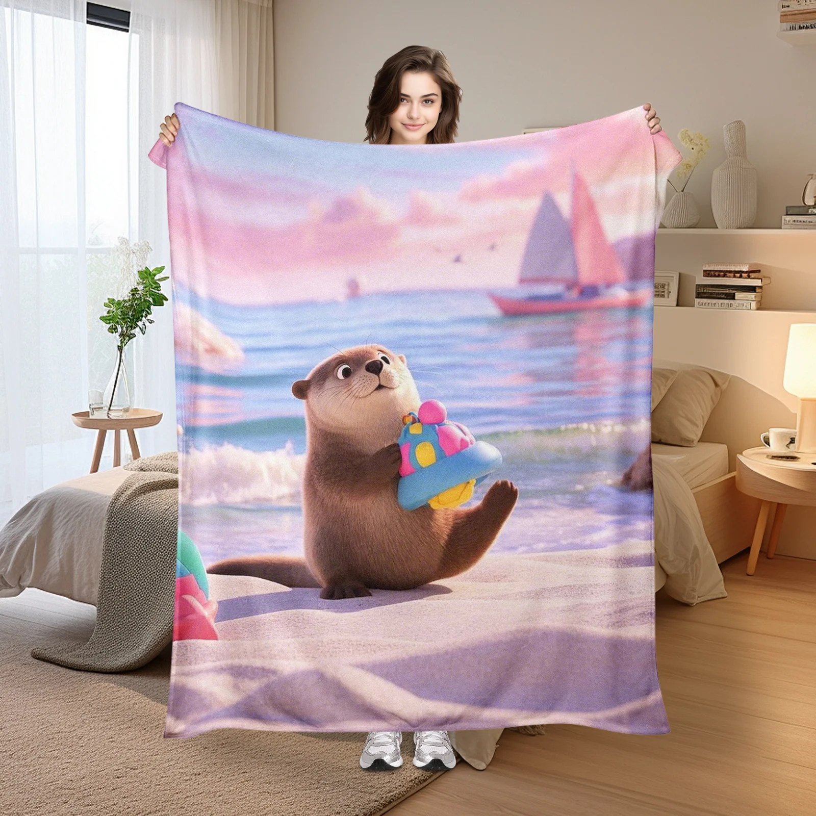 Funny Otter Toy Beach Pink Themed Blanket For Whimsical Home Decor And Unique Gift Inspiration
Funny Otter Toy Beach Pink Themed Blanket For Whimsical Home Decor And Unique Gift Inspiration