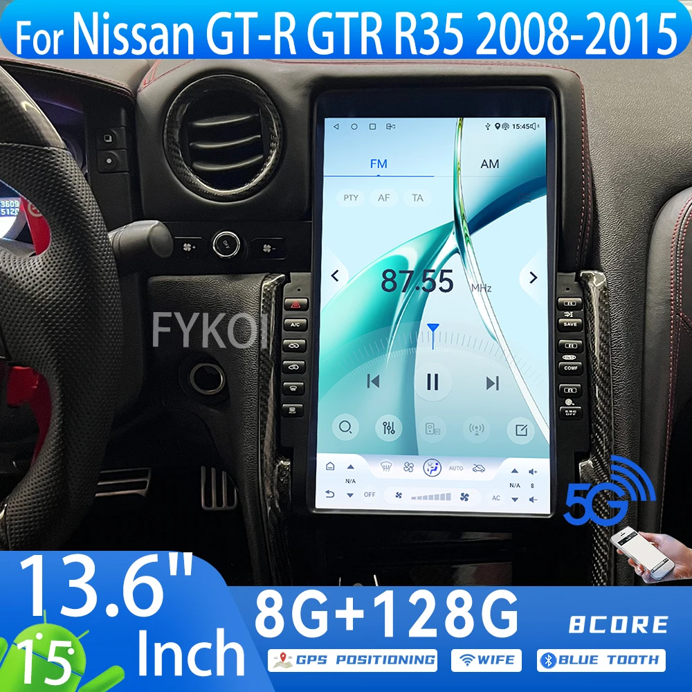 Qualcomm 6125 Android15 13,6 дюйма для Nissan GT-R GTR R35 2008-2015 автомобильные интеллектуальные системы 2Din Bluetooth Carplay GPS-навигация
Qualcomm 6125 Android15 13,6 дюйма для Nissan GT-R GTR R35 2008-2015 автомобильные интеллектуальные системы 2Din Bluetooth Carplay GPS-навигация