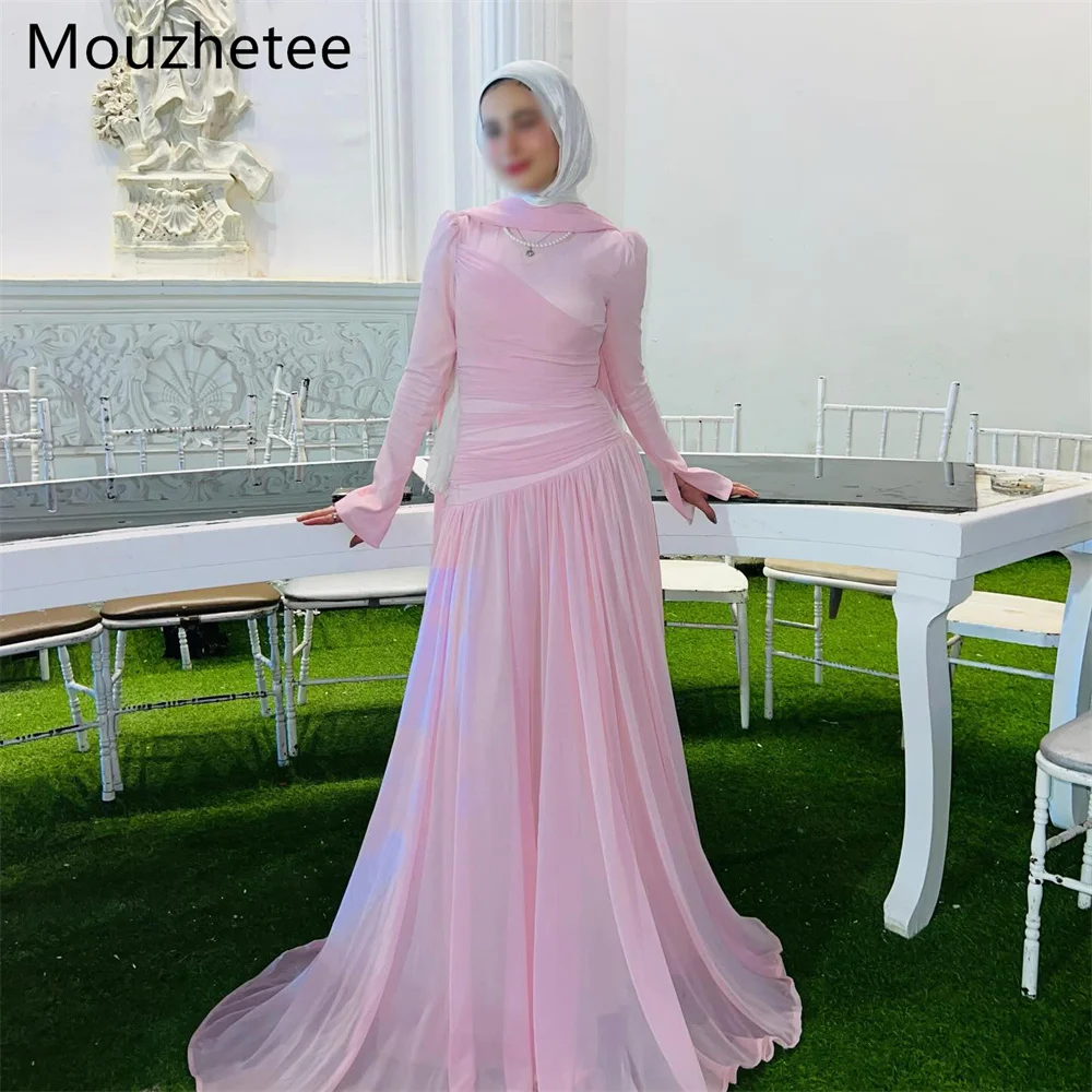 Mouzhetee Elegant A-Line Pink Evening Dresses Formal Party Gowns for Women Simple Long Sleeve Prom Gown Customized 2026
Mouzhetee Elegant A-Line Pink Evening Dresses Formal Party Gowns for Women Simple Long Sleeve Prom Gown Customized 2026