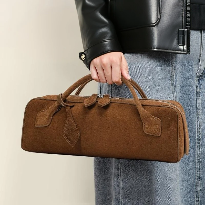 Aidanni Vintage Suede Women's Bag, 2026 New Arrival, Large-Capacity Handbag, Baguette Bag, Matte Cowhide Sausage Bag
Aidanni Vintage Suede Women's Bag, 2026 New Arrival, Large-Capacity Handbag, Baguette Bag, Matte Cowhide Sausage Bag