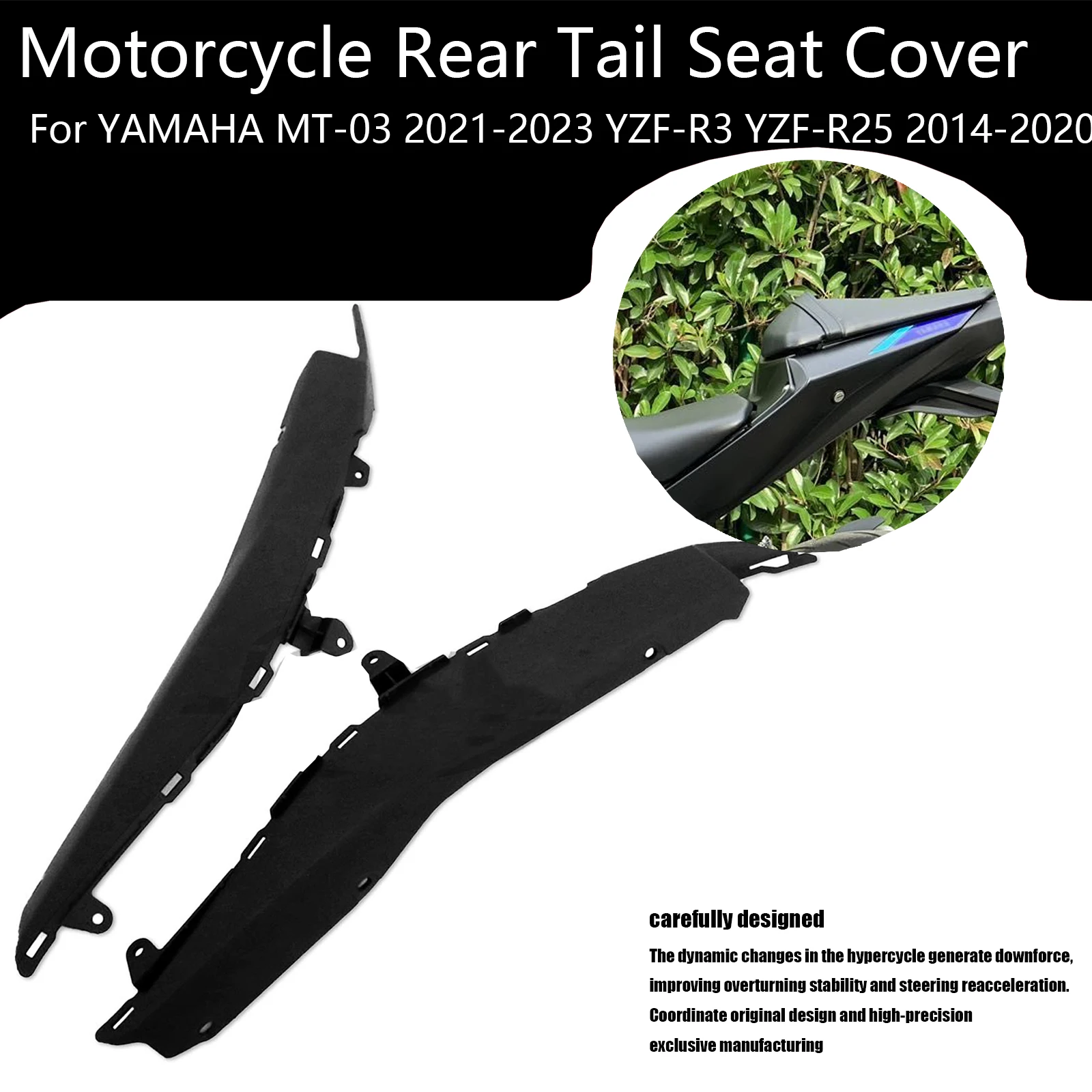 Motorcycle Side Upper Rear Tail Seat Cover Cowl Fairing Protector FOR YAMAHA MT-03 2021-2023 YZF-R3 YZF-R25 2014-2020
Motorcycle Side Upper Rear Tail Seat Cover Cowl Fairing Protector FOR YAMAHA MT-03 2021-2023 YZF-R3 YZF-R25 2014-2020