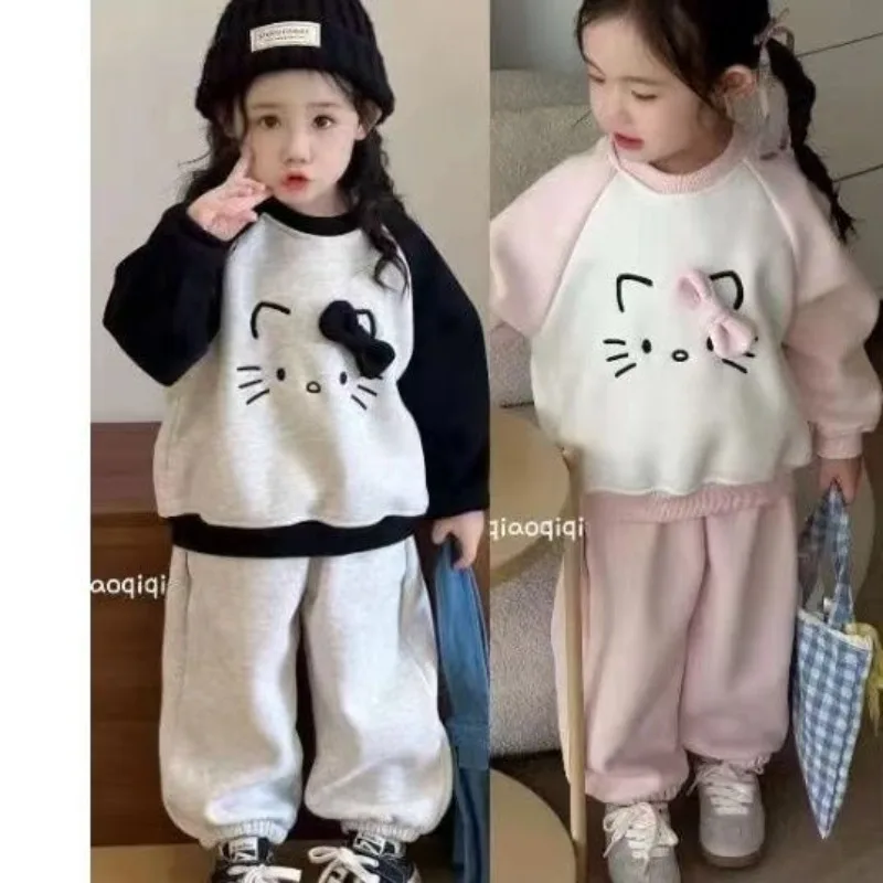 Kawaii Hello Kitty Sanrio Students Cute Cartoon Thickened Sportswear Children Comfortable Warm Hoodie Trousers Gift for Kids
Kawaii Hello Kitty Sanrio Students Cute Cartoon Thickened Sportswear Children Comfortable Warm Hoodie Trousers Gift for Kids